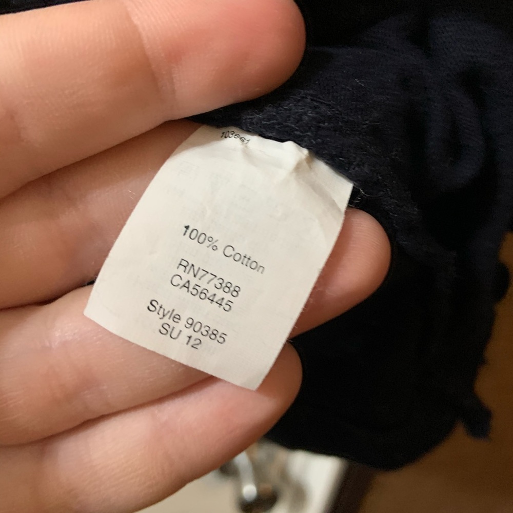 J.Crew Navy Blue Tiered Dot Tank Top Size Small - Picture 3 of 7